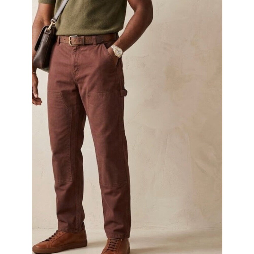 Urban Outfitters BDG Burgundy Brown Double Knee Carpenter Pants Size Large